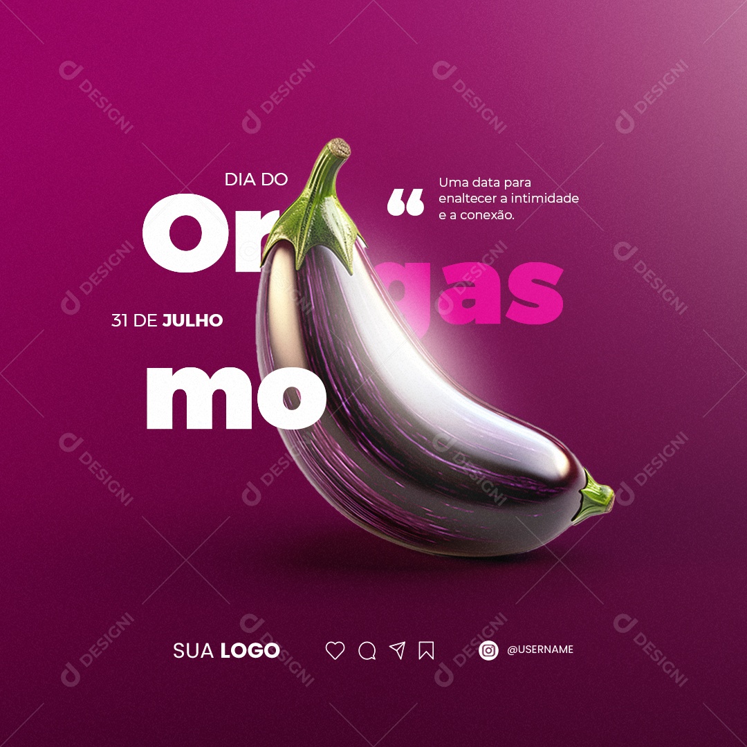 Dia do Orgasmo Uma Data para Enaltecer a Intimidade e a Conexão Social Media PSD Editável