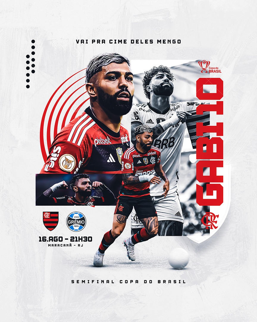 Social Media Futebol Copa Do Brasil Flamengo X Grêmio PSD Editável