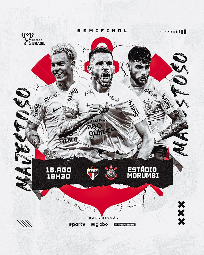 Social Media Futebol Copa Do Brasil Corinthians X São Paulo PSD Editável