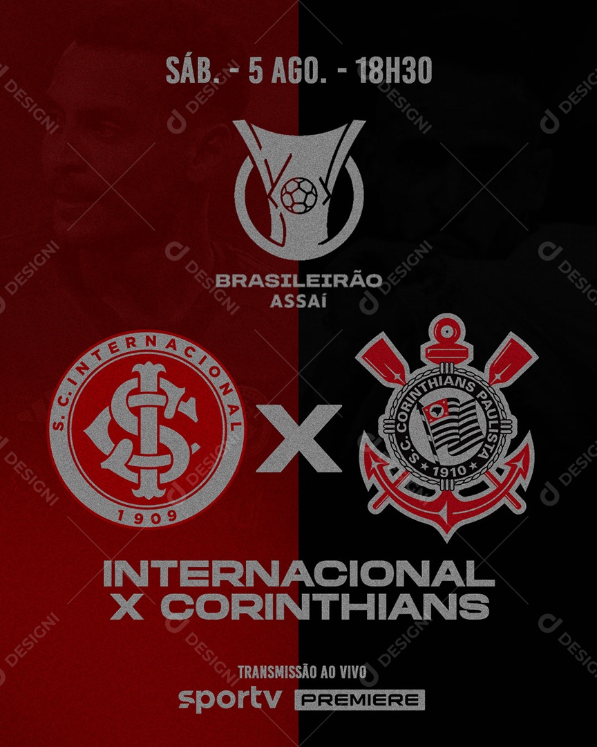 Futebol Internacional X Corinthians Social Media PSD Editável