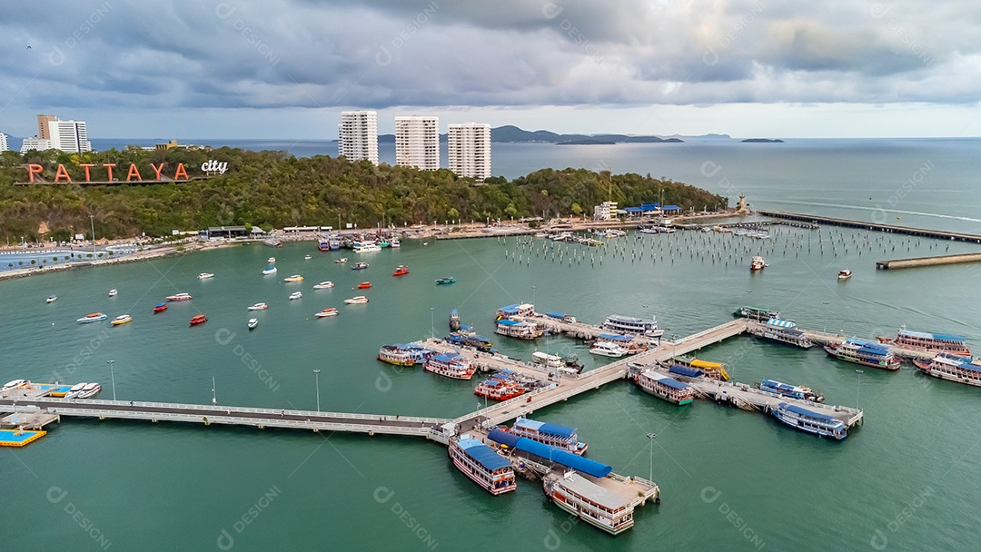 Miradouro da Praia de Pattaya na cidade de Pattaya Chonburi Tailândia