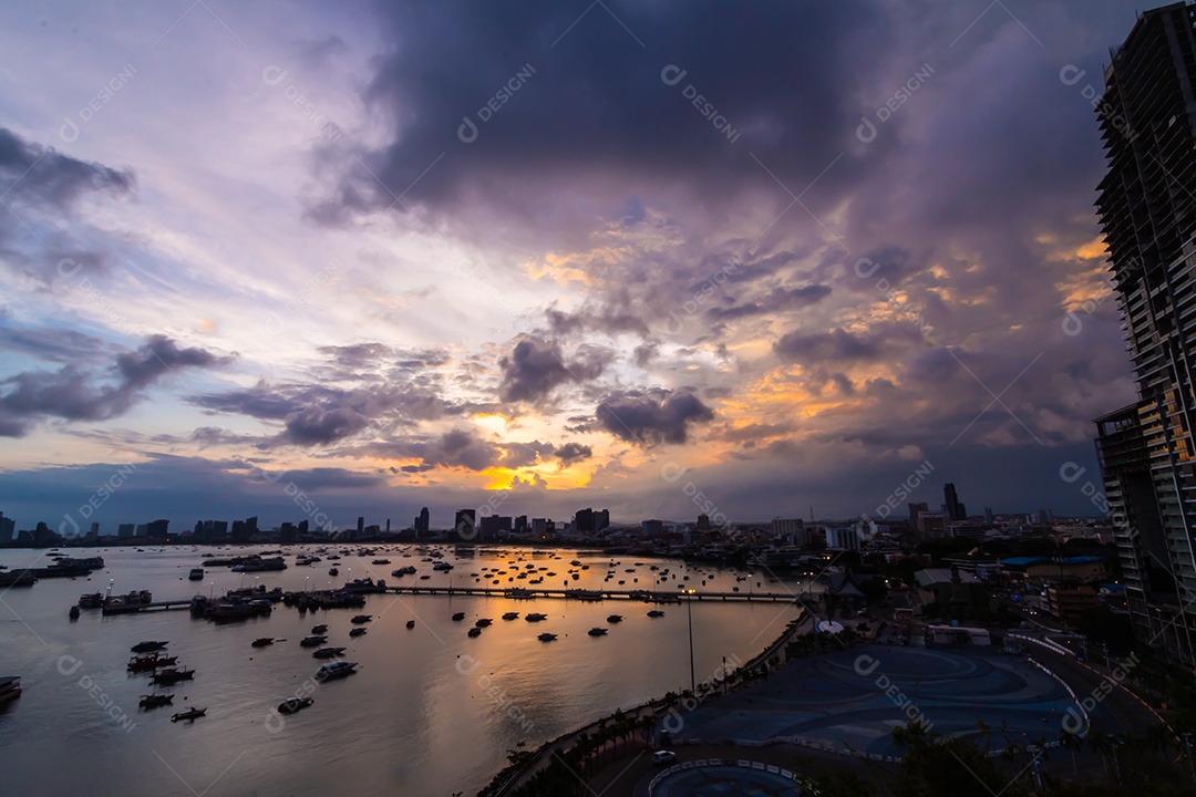 Miradouro da Praia de Pattaya na cidade de Pattaya Chonburi Tailândia