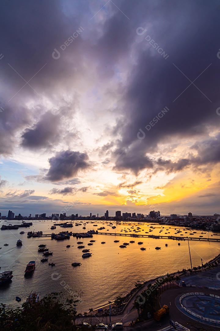 Miradouro da Praia de Pattaya na cidade de Pattaya Chonburi Tailândia