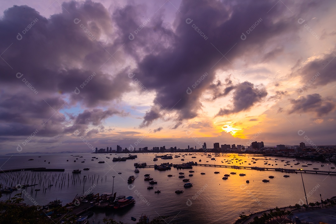 Miradouro da Praia de Pattaya na cidade de Pattaya Chonburi Tailândia
