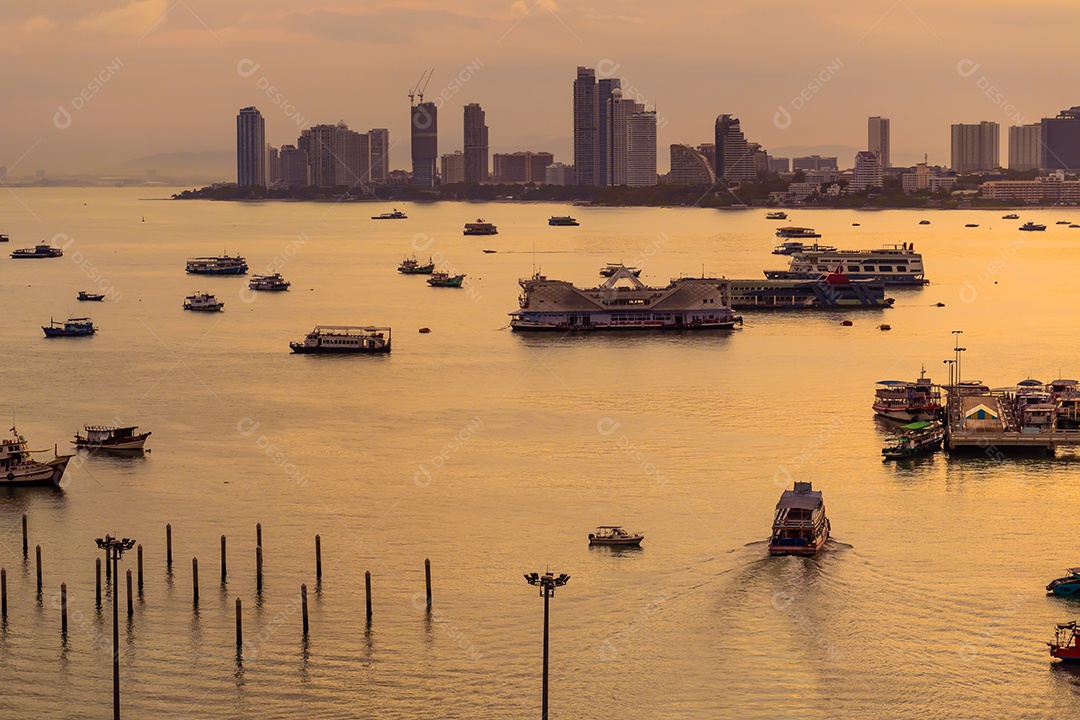 Miradouro da Praia de Pattaya na cidade de Pattaya Chonburi Tailândia