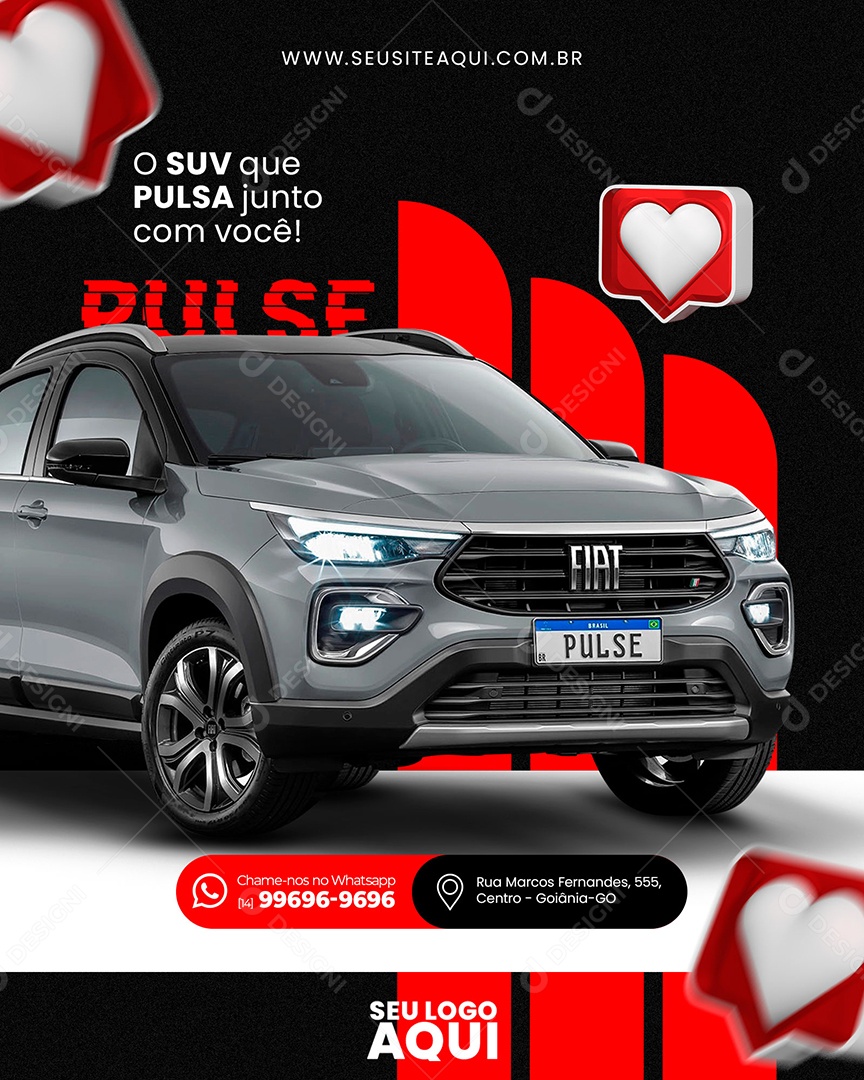Social Media Feed SUV Pulsa Junto Concessionária PSD Editável