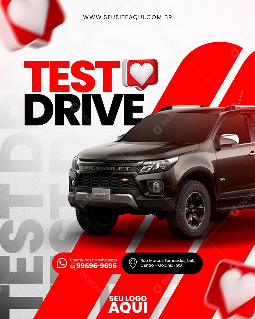 Social Media Feed Test Drive Concessionária PSD Editável