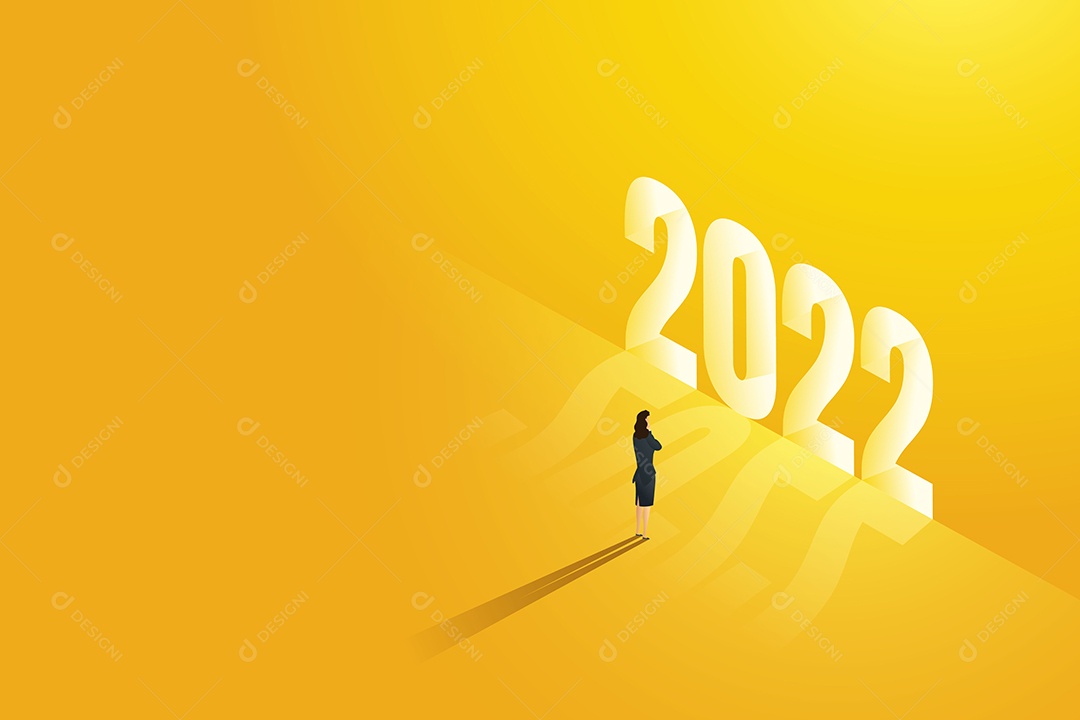 A Empresária está à frente do brilho brilhante em 2022 Ilustração Vetor EPS