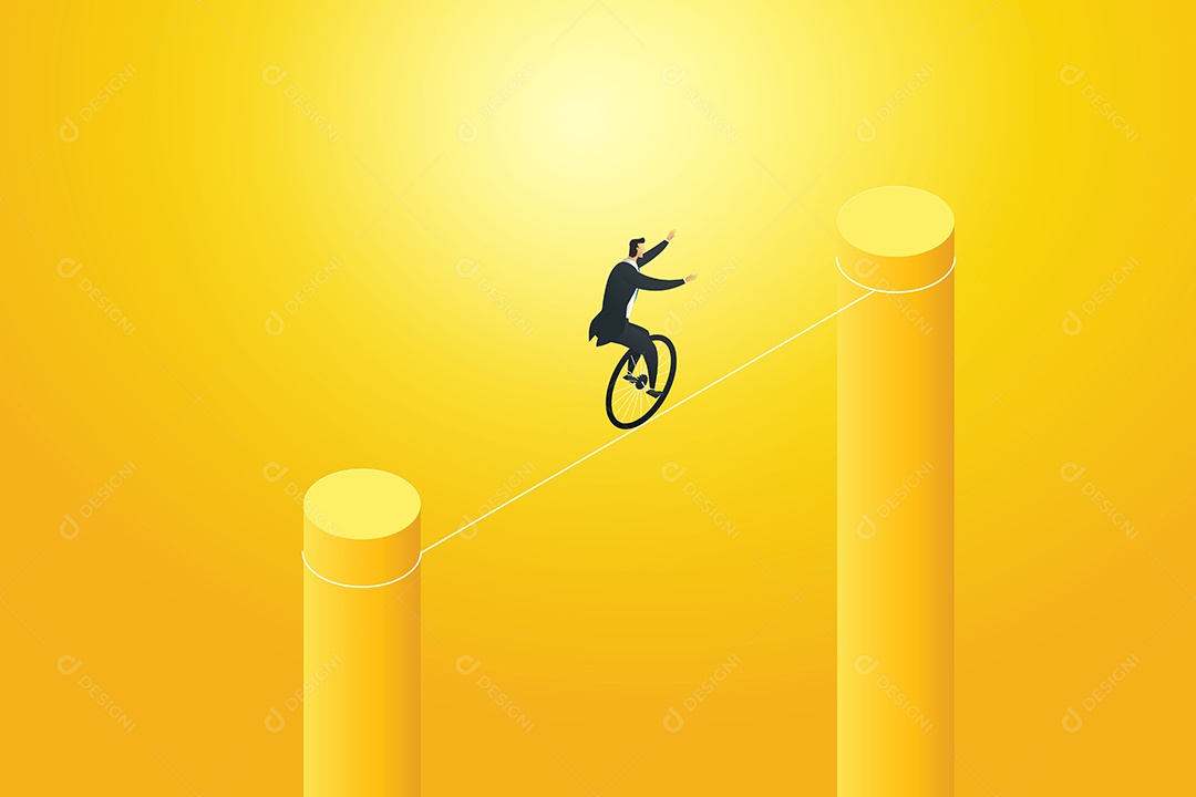 Risco de investimento oportunidade de negócio para crescer em crise econômica Ilustração Vetor EPS