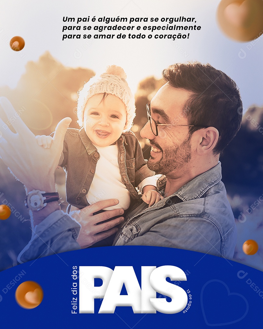 Social Media Story Feliz Dia Dos Pais 13 Agosto PSD Editável