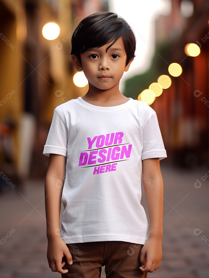 Mockup De Camisa Masculina T-Shirt PSD Editável