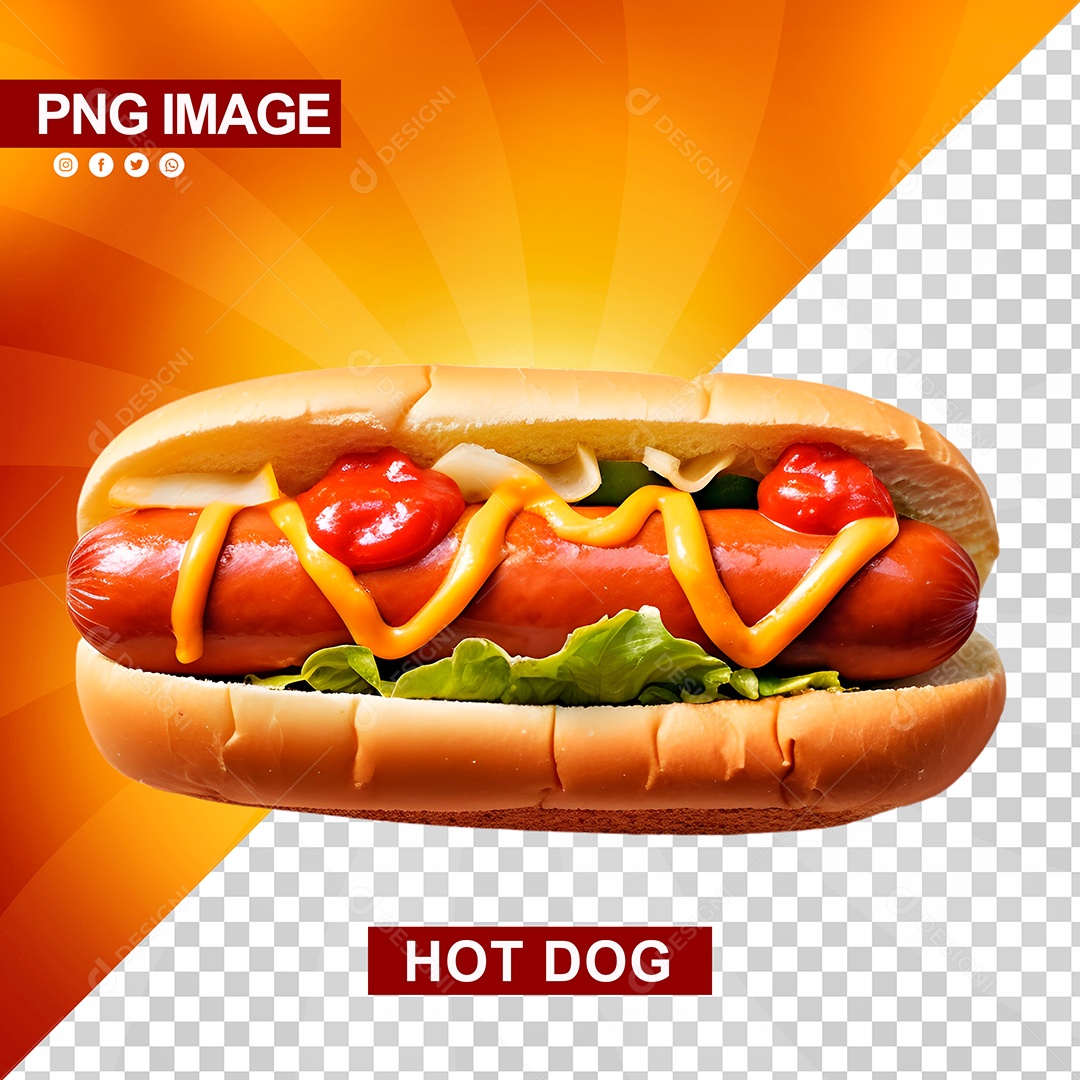 Delicioso Hot Dog Cachorro Quente PSD