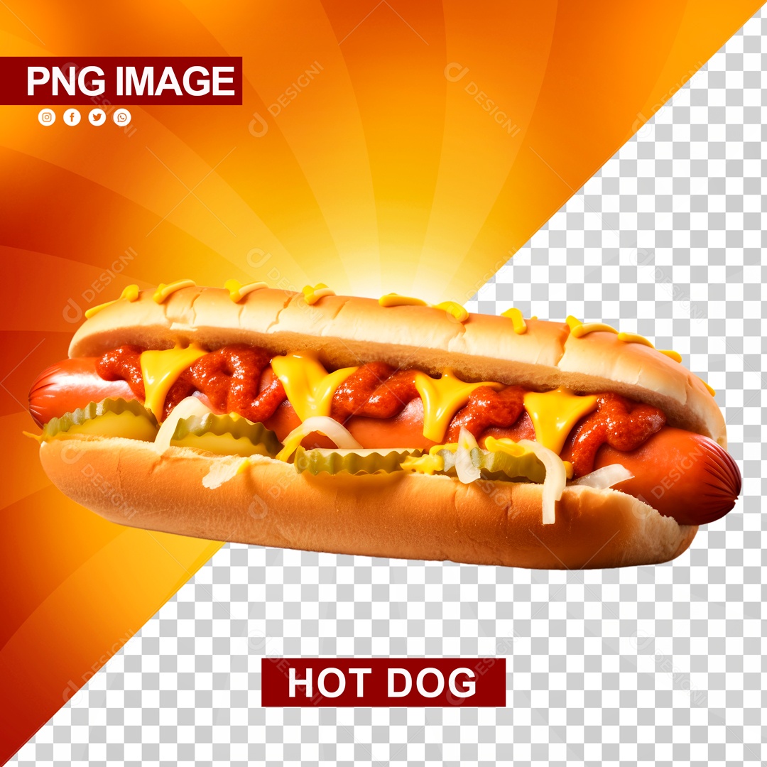 Delicioso Hot Dog Cachorro Quente PSD