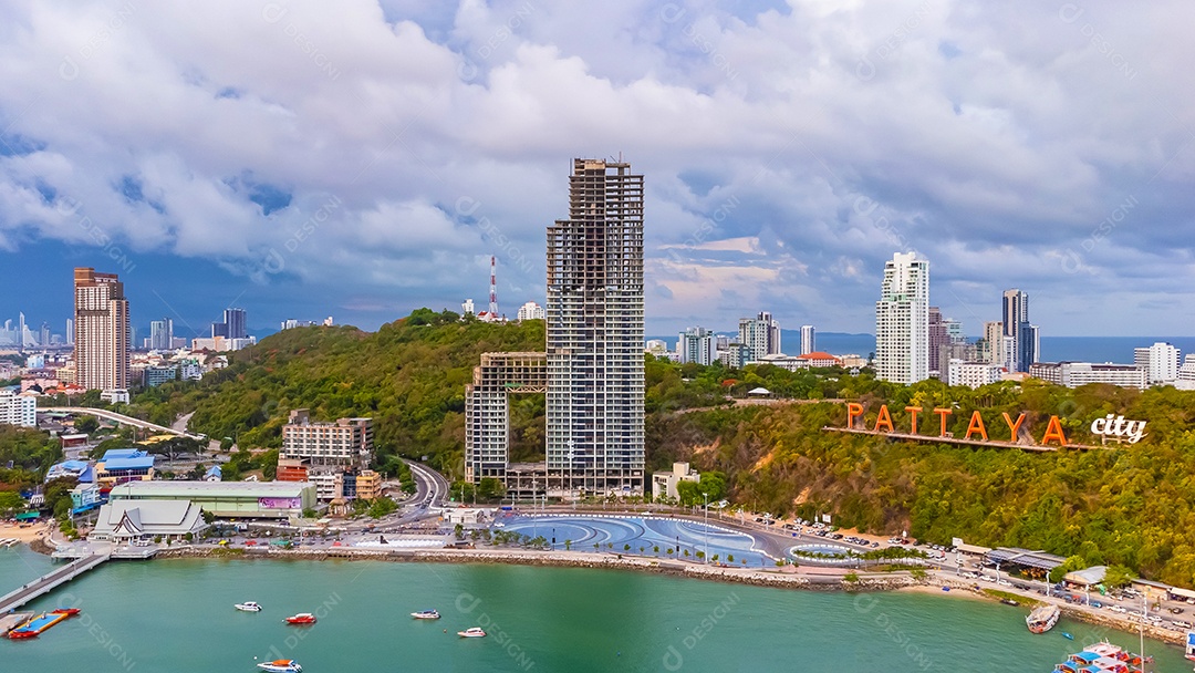Miradouro da Praia de Pattaya na cidade de Pattaya Chonburi Tailândia