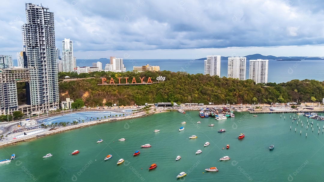 Miradouro da Praia de Pattaya na cidade de Pattaya Chonburi Tailândia