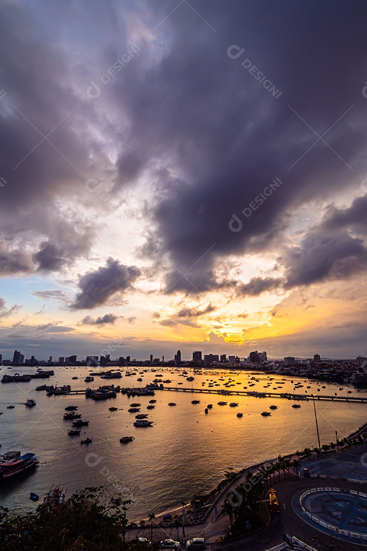 Miradouro da Praia de Pattaya na cidade de Pattaya Chonburi Tailândia
