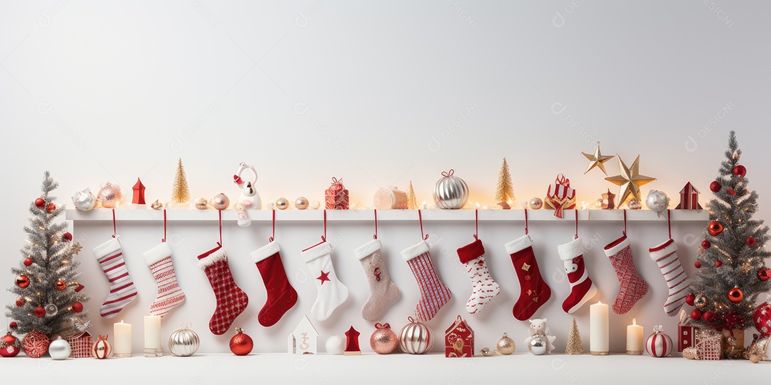 Background de ornamentação de natal