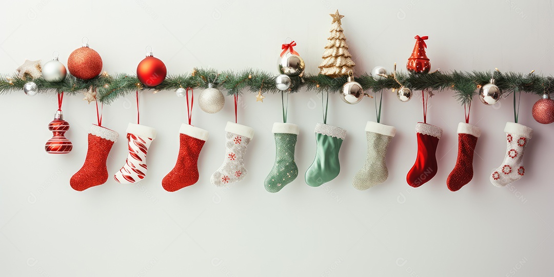 Background de ornamentação de natal