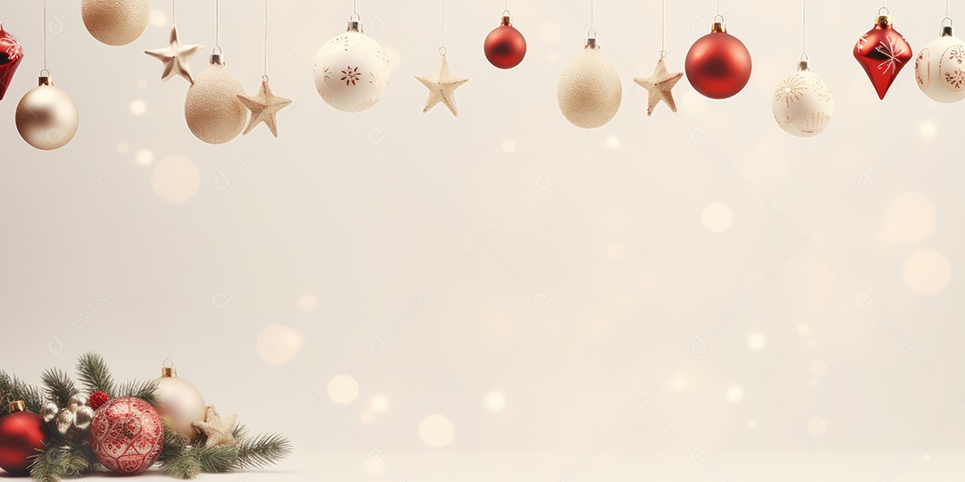 Background de ornamentação de natal