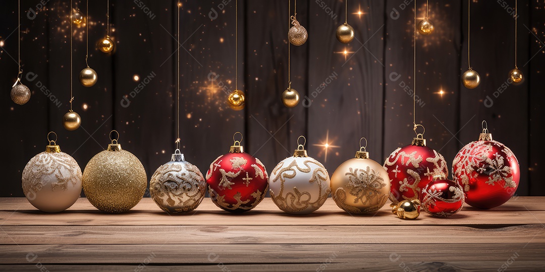 Background de ornamentação de natal