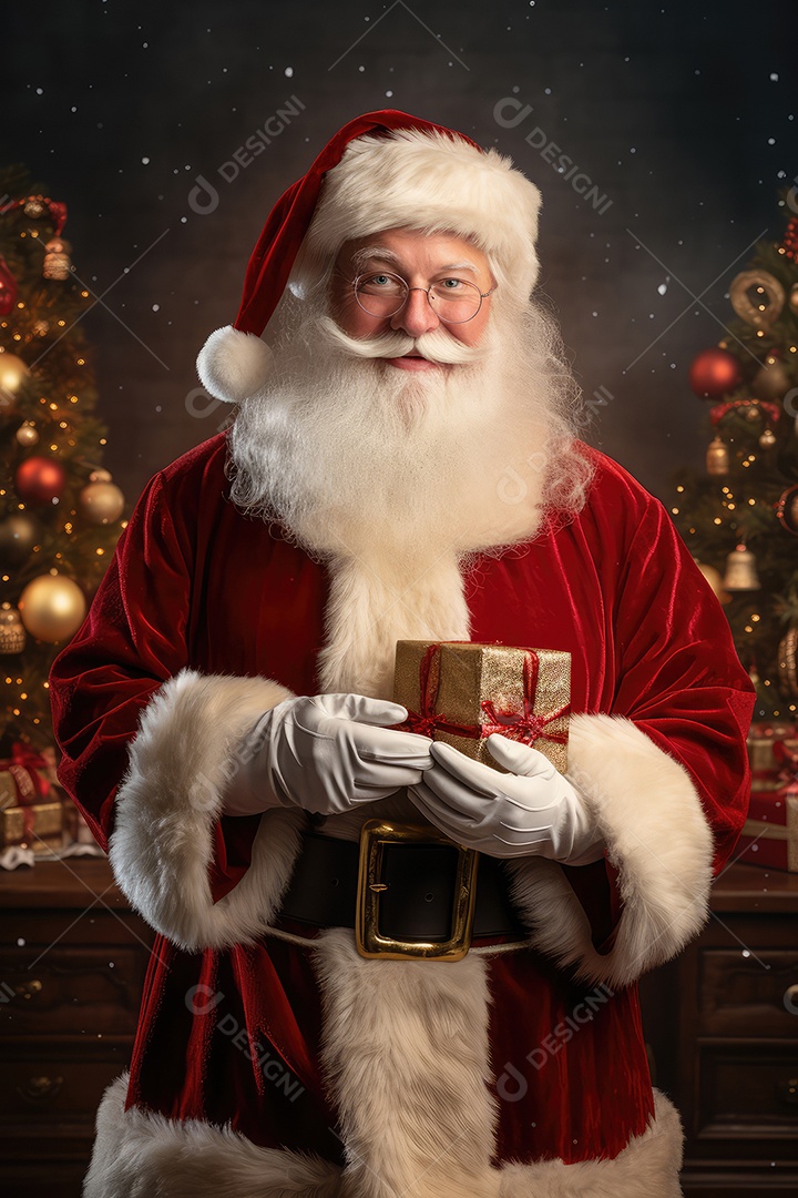 Amigável Papai Noel sorrindo