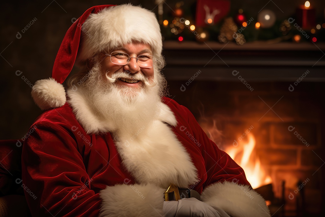 Amigável Papai Noel sorrindo