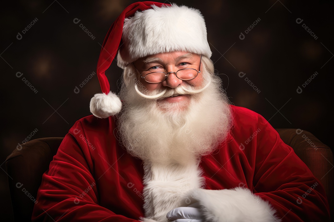 Amigável Papai Noel sorrindo