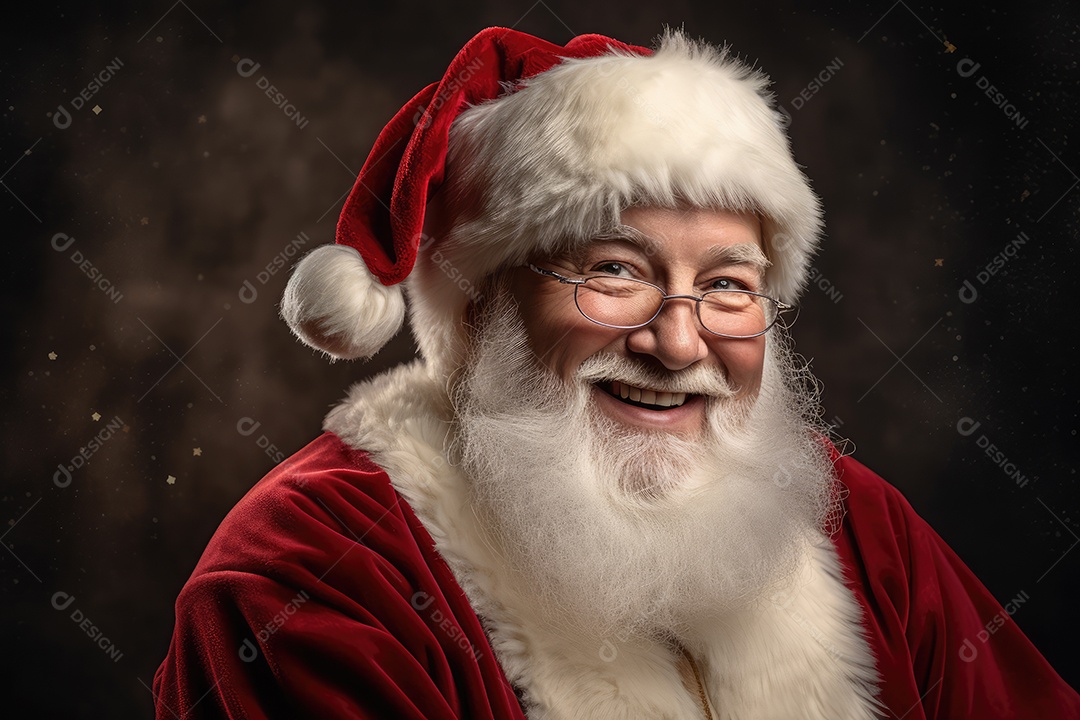 Amigável Papai Noel sorrindo