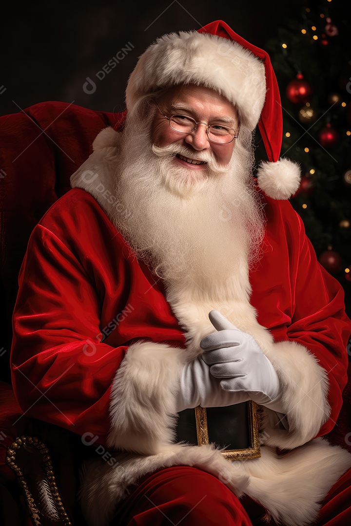 Amigável Papai Noel sorrindo