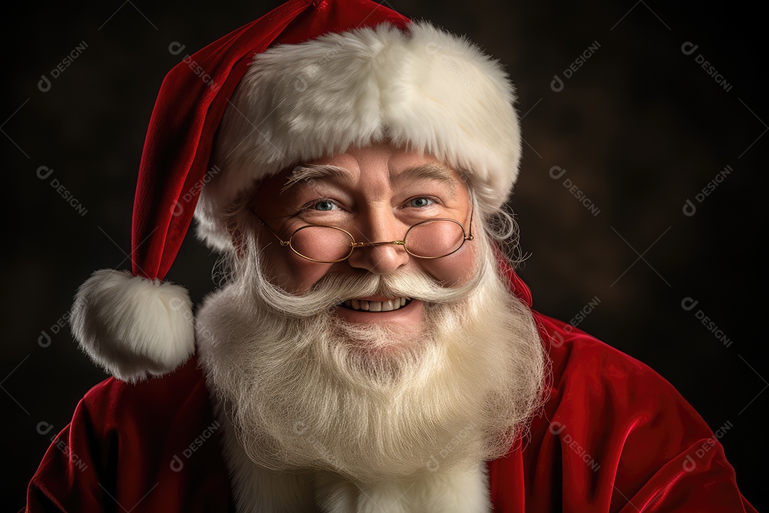 Amigável Papai Noel sorrindo