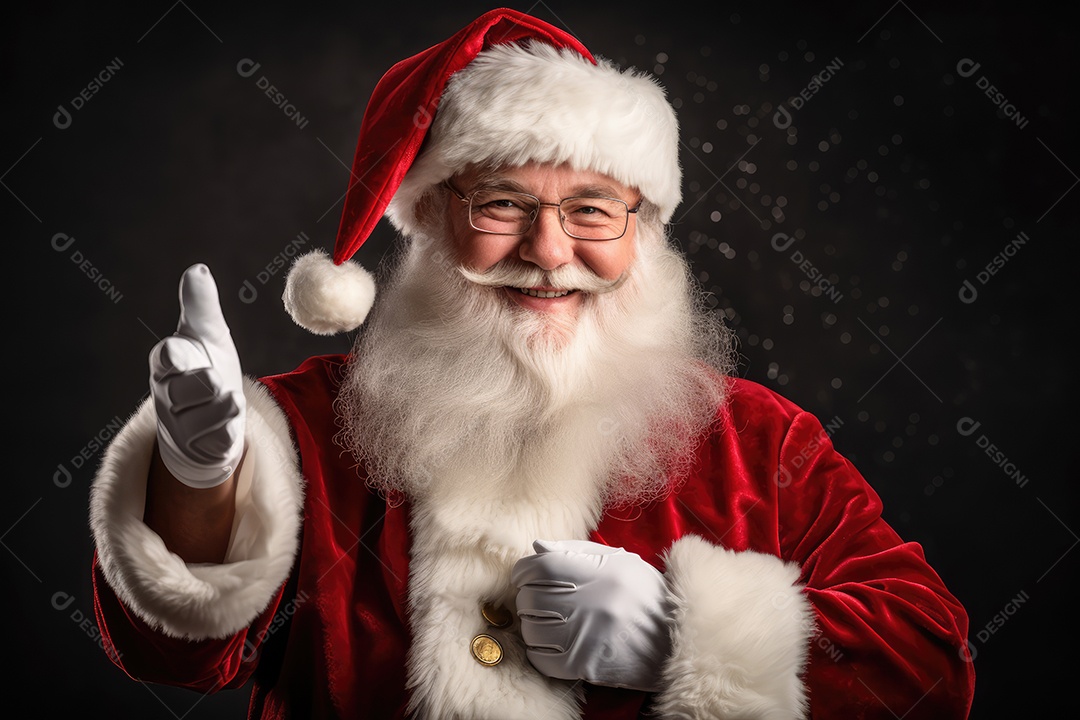 Amigável Papai Noel sorrindo