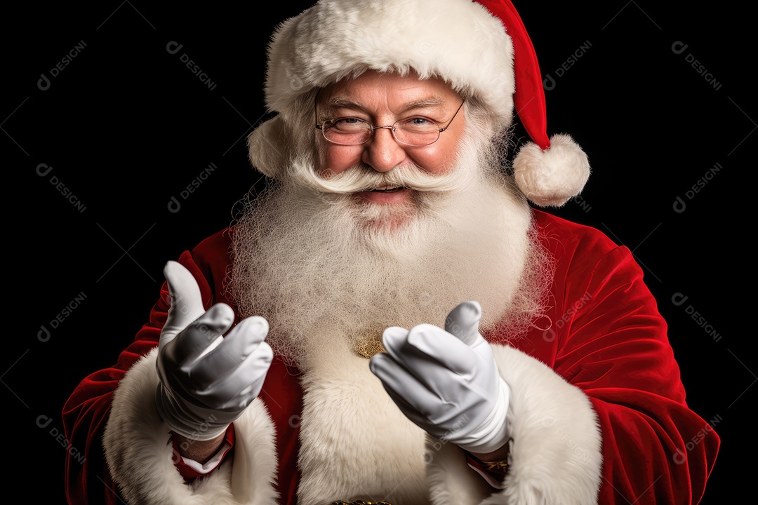 Amigável Papai Noel sorrindo