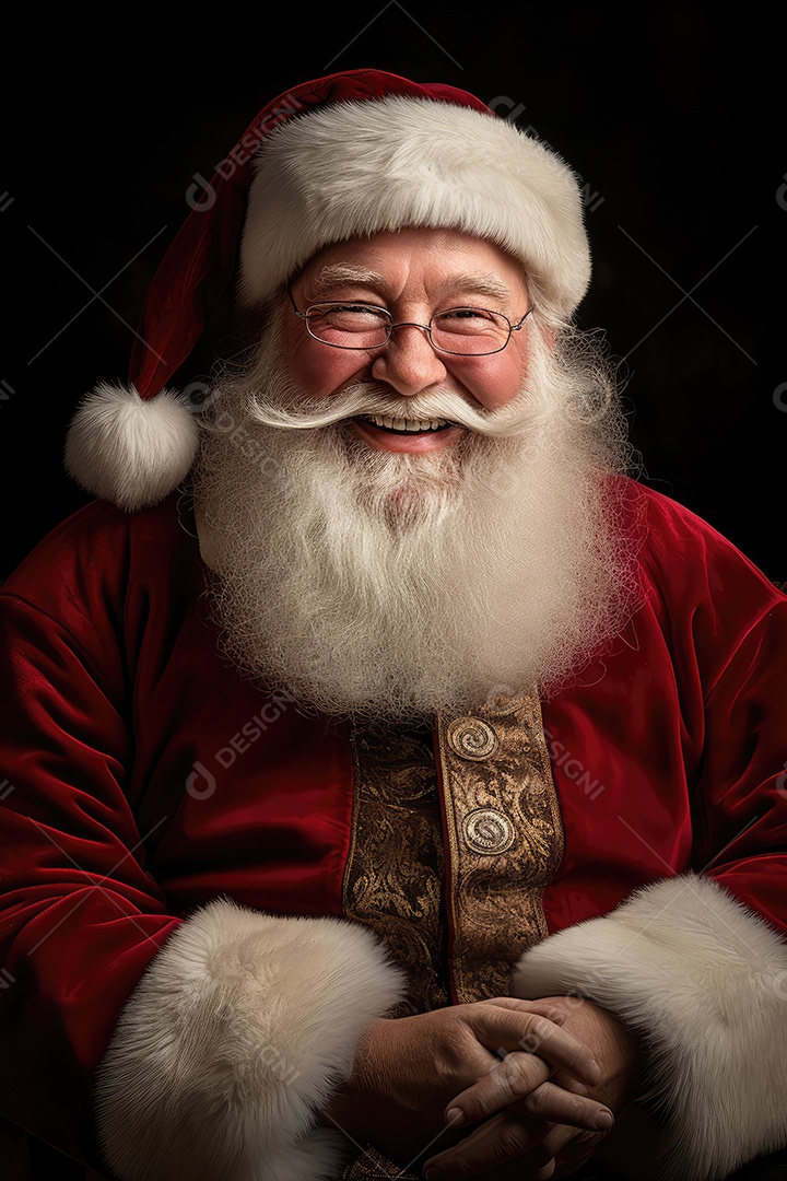 Amigável Papai Noel sorrindo