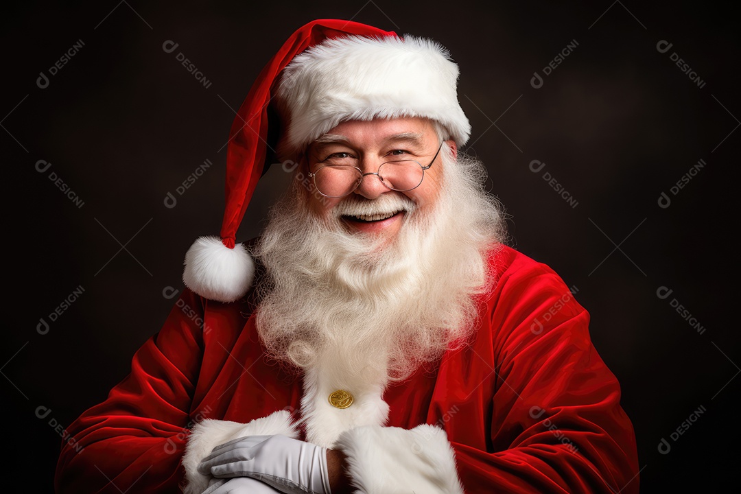 Amigável Papai Noel sorrindo