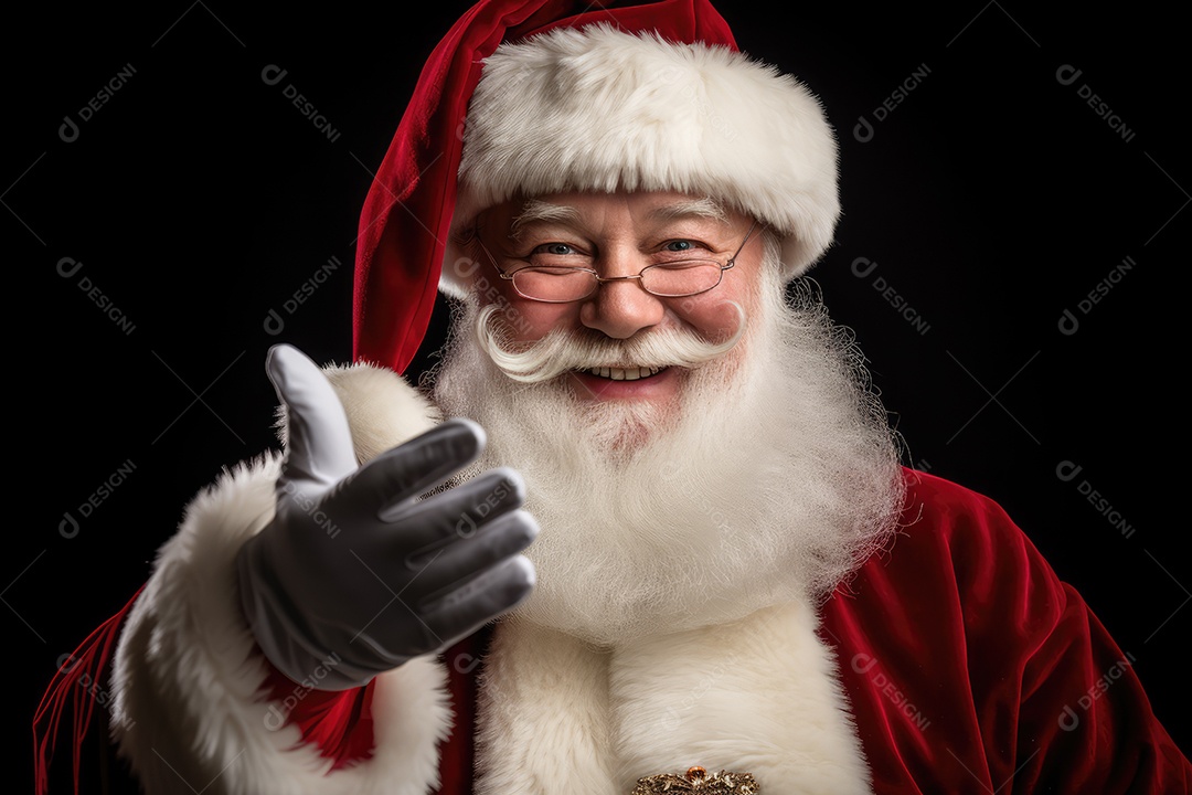 Amigável Papai Noel sorrindo