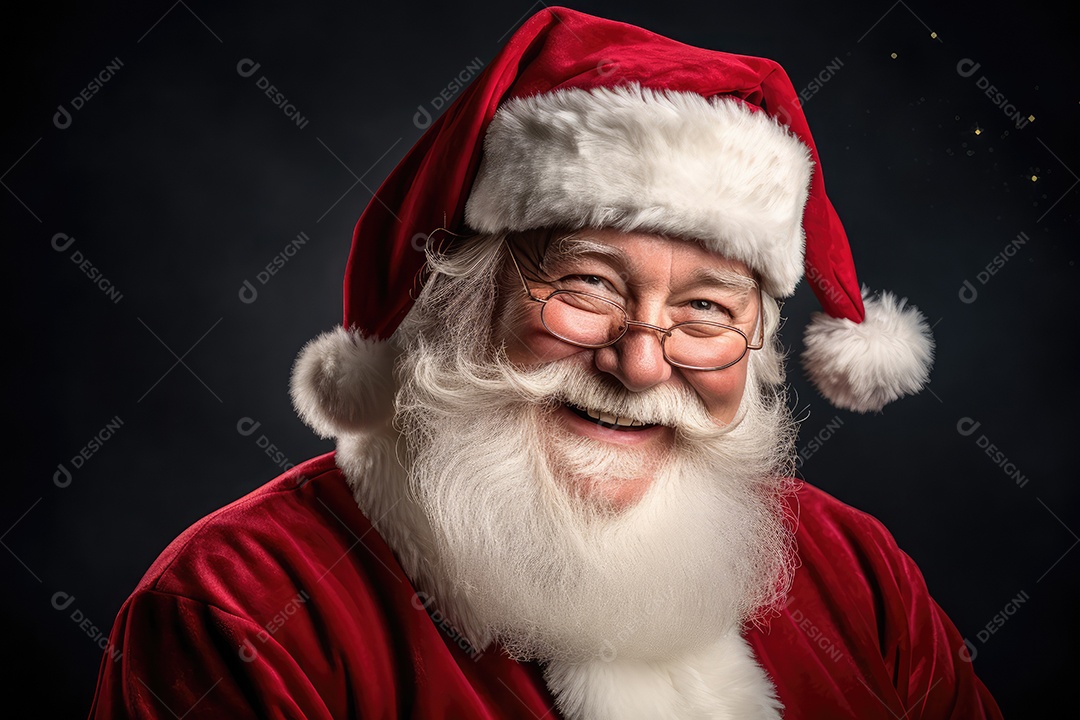 Amigável Papai Noel sorrindo