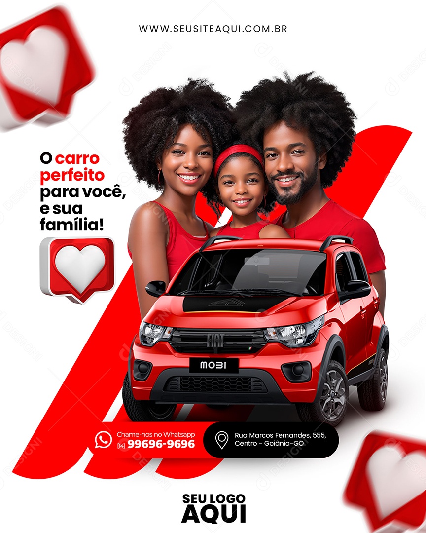 Carro Perfeito Para Você e Sua Família Social Media PSD Editável