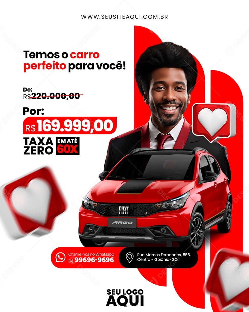 Social Media Temos o Carro Perfeito Para Você PSD Editável