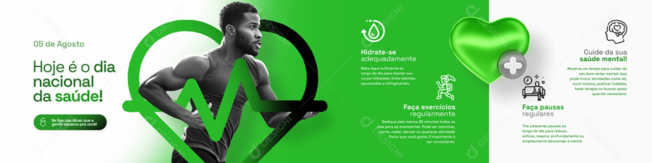 Carrossel Cuide Da Sua Saúde Mental Social Media PSD Editável