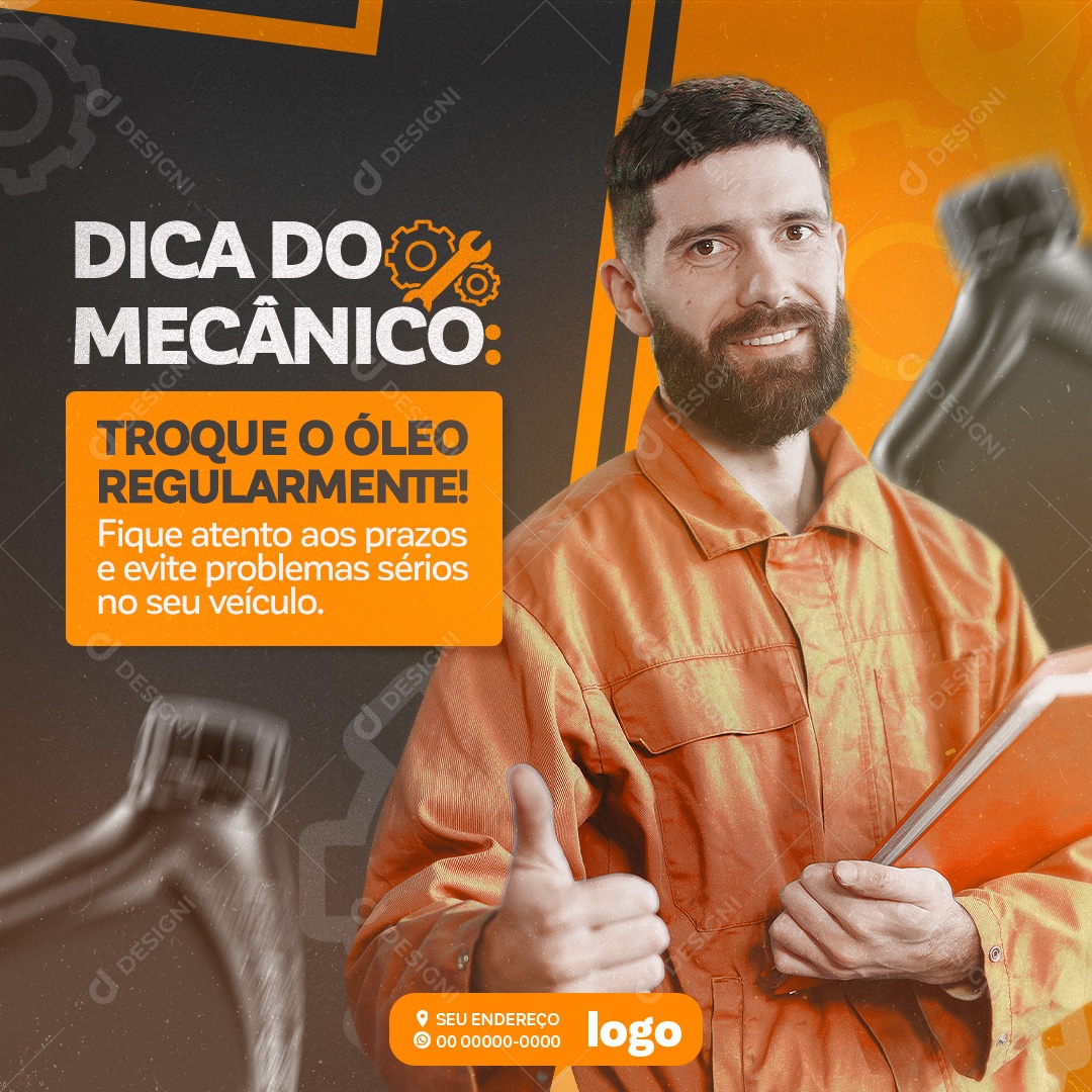 Dica do Mecânico Social Media PSD Editável