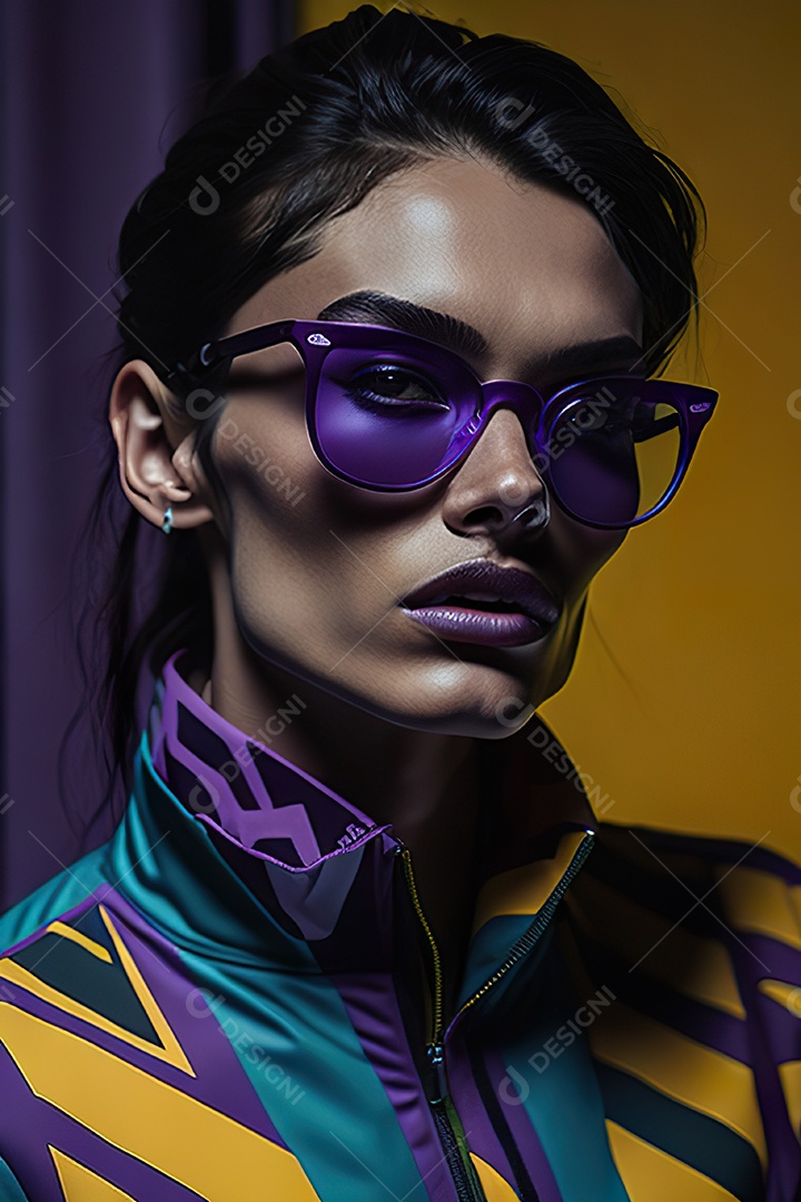 Imagem realista de mulher sobre fundo isolado