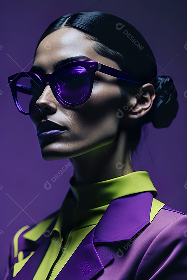 Imagem realista de mulher sobre fundo isolado