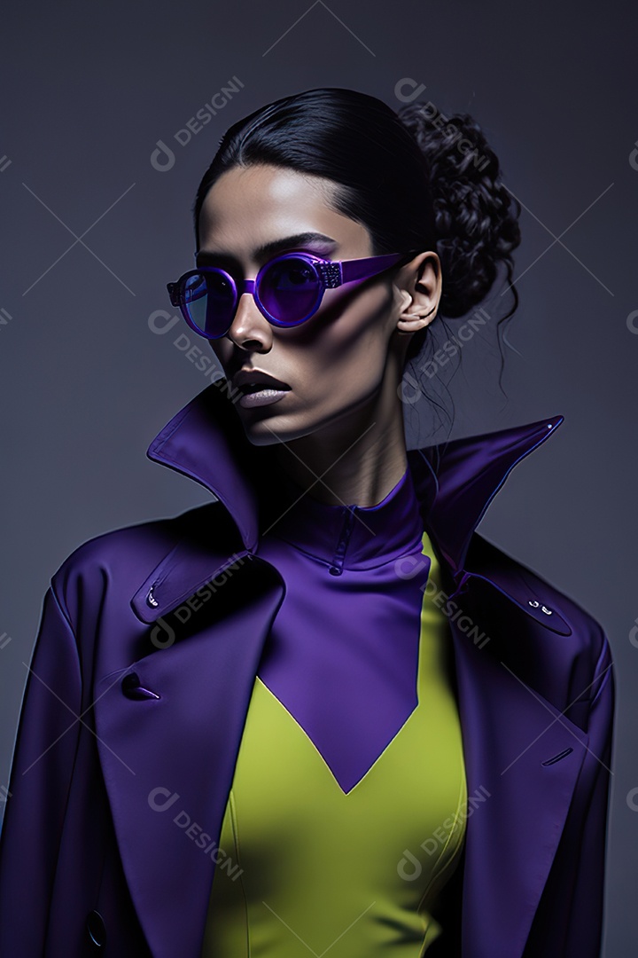 Imagem realista de mulher sobre fundo isolado