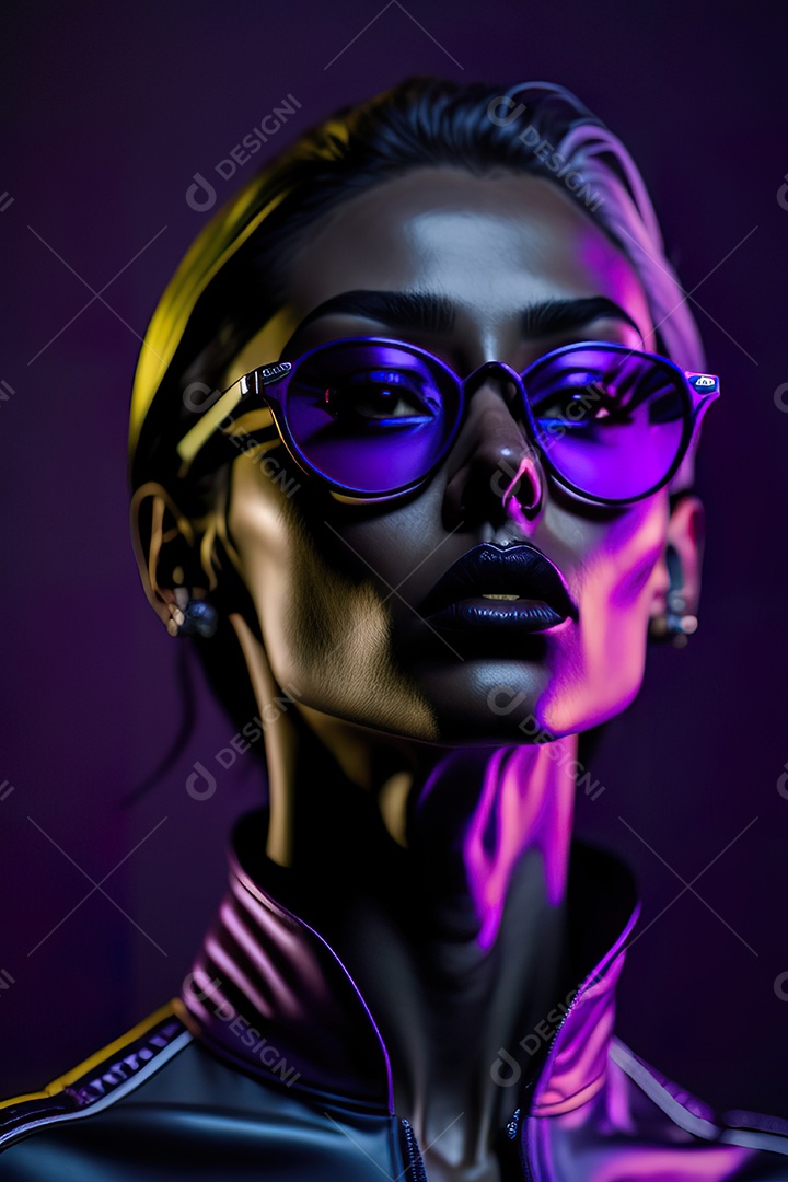 Imagem realista de mulher sobre fundo isolado