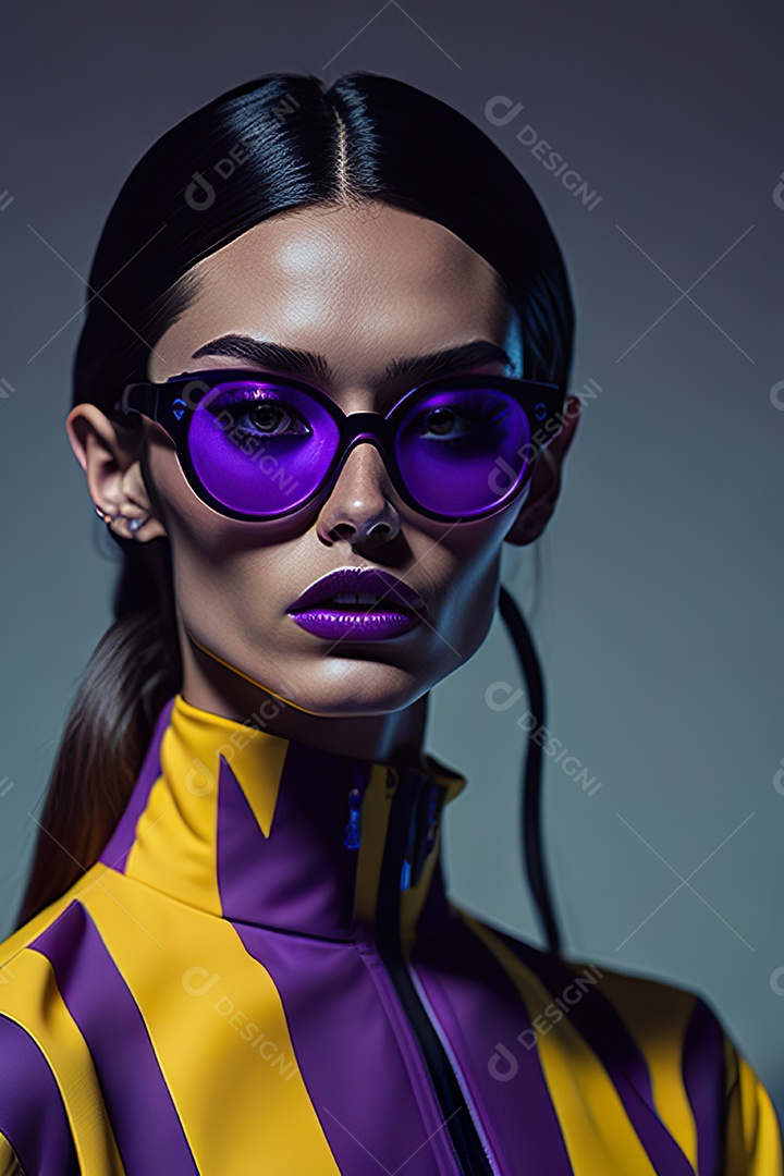 Imagem realista de mulher sobre fundo isolado