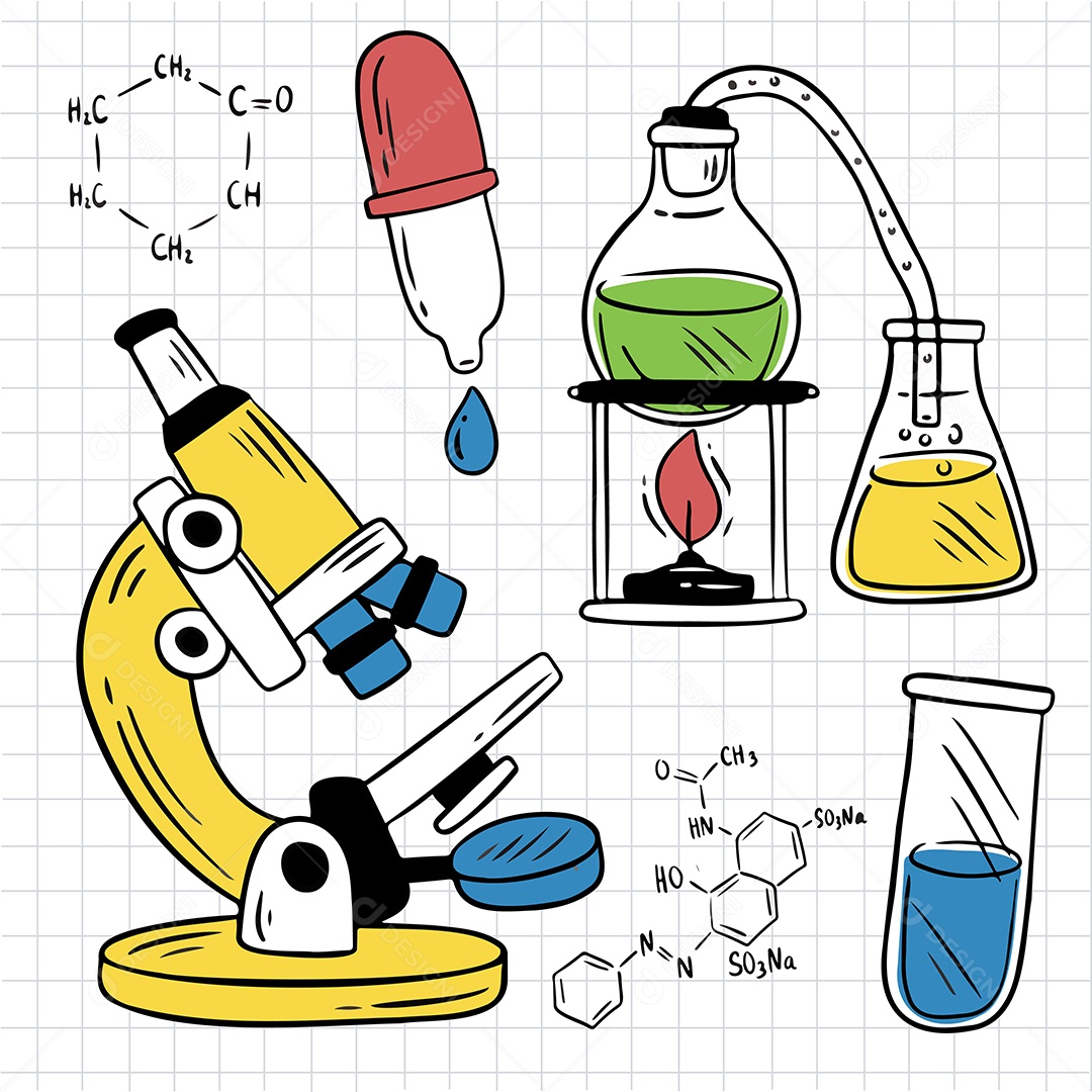 Equipamentos Científicos Vetor EPS