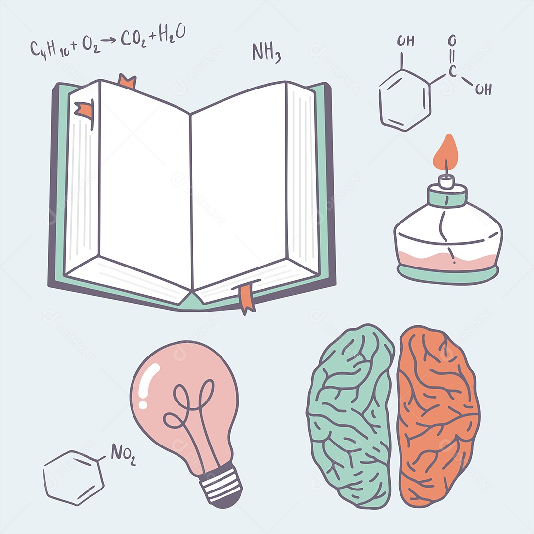 Objetos de Ciência e Biologia Vetor EPS