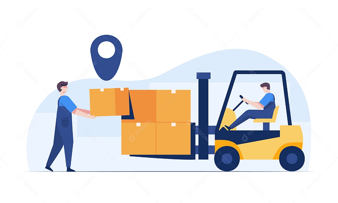 Entregador Ilustração Vetor EPS