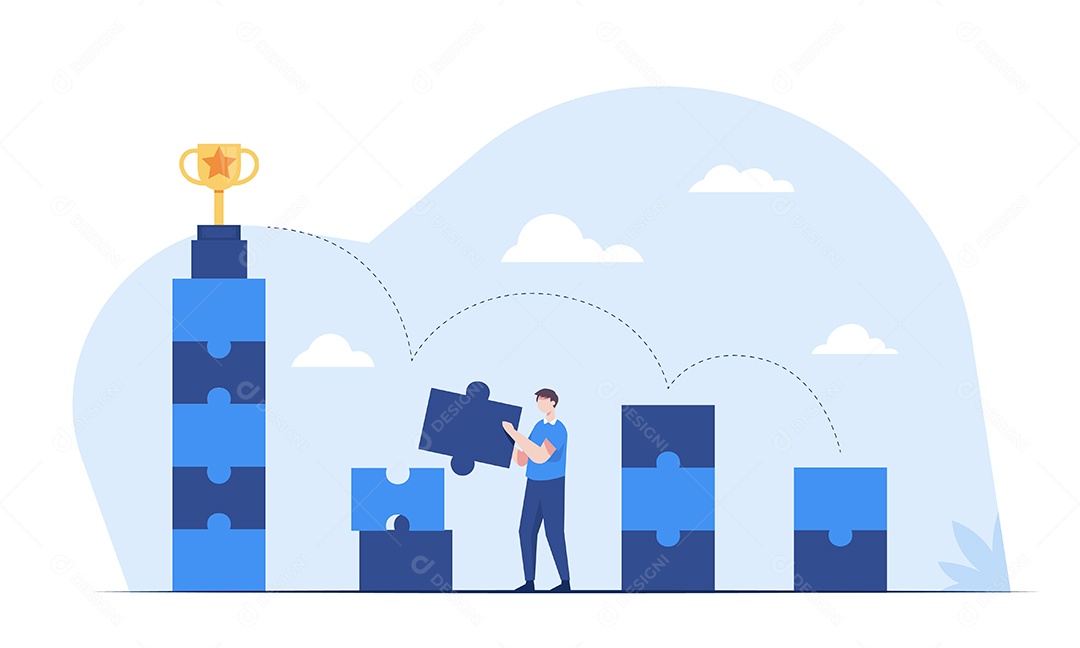 Empresário Buscando o Sucesso Vetor EPS