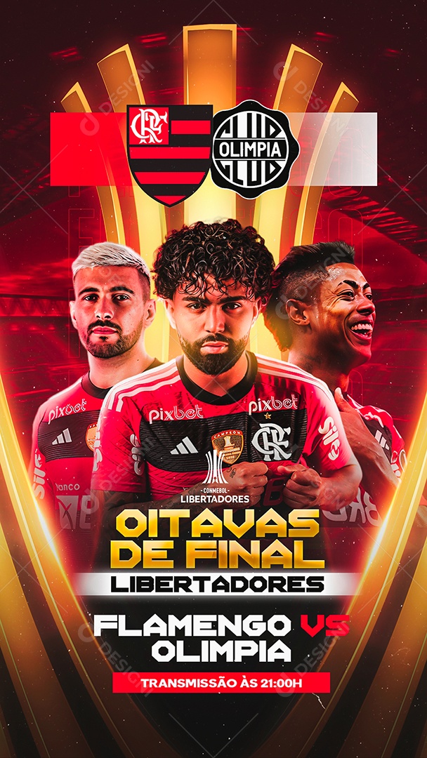 Story Oitavas de Final Libertadores Social Media PSD Editável